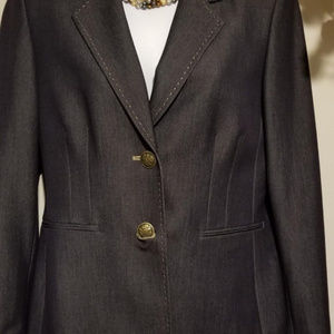 Women's Kasper Blue Blazer Jacket Work Size 8